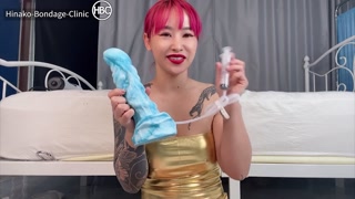 All dressed up in my gold dress, I take on the challenge of the alien dildo!