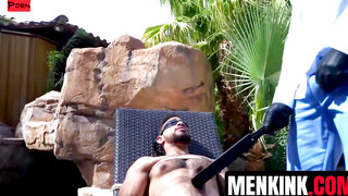 Outdoor Flogging & Paddle Spanking - Beefcake Hunks Rodriggo Amore And Roman Todd