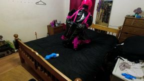 Sissy Maid Self Bondage frog tie with armbinder