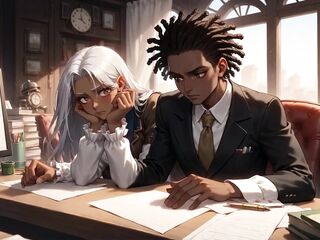 Sultry Black Conformity and Darkly Enchanting Office Domination!