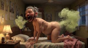 90 Year Old Granny Farting Loud &amp; Smelly in Bedroom
