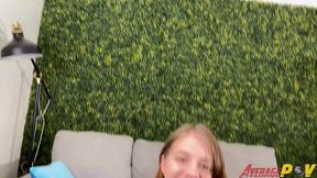 cute teen gf dakota burns gives blowjob to bf in sexy lingerie