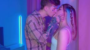 Cute Passionate Skinny Teen Lovers Enjoy A Hot Euphoric Afterparty Fuck