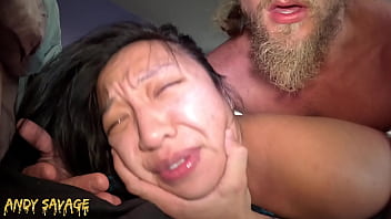 Rough FACEFUCKING &amp_ passionate Domination for Asian girlfriend - FULL