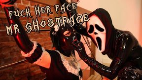 Ghostface face fucks and cums in Rubbermaid