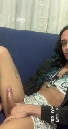 Teen Trans Masturbating and Cum