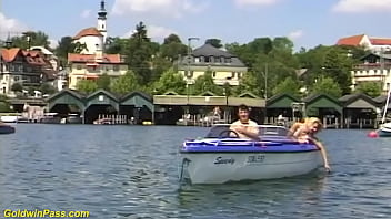 german couple loves outdoor sex at the boat