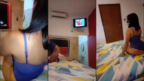 mi suegra me invito a un hotel.. y me da una mamada de culo increible..