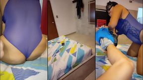 mi suegra me invito a un hotel.. y me da una mamada de culo increible..