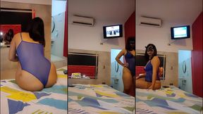 mi suegra me invito a un hotel.. y me da una mamada de culo increible..