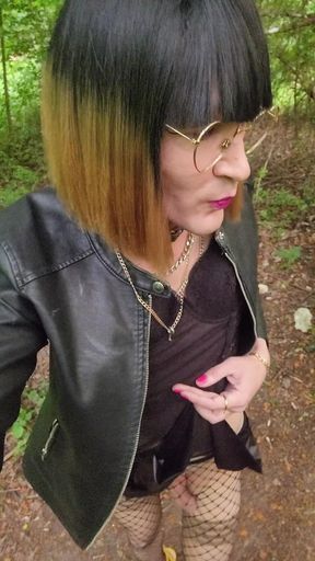 Whore's Fantasme, a Transvestite Slut Walks Around in a Cum Dump. Public Exhibition [june] Cumslut Vanessabitchx