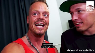 German goth fitness model Sidney Dark takes it deep on camera in a raw reality session