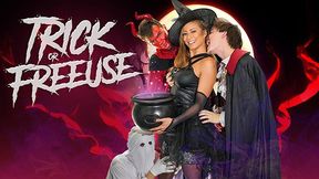 Slutty Stepmom Whores Out to Crazed Stepsons on Hallows Eve, Unfrozen Tube Steak Frenzy - FreeUse Nympho