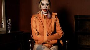 6105 Amber in Her Brand New Orange Straitjacket