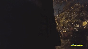 Peeing and Jerking my big uncut latino cock outdoors in public until I shoot a nice thick cum load and taste it