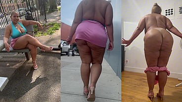 Thick Latina Thick Legs Natural Big Booty Fat Ass Mini Skirt High Heels Stilettos Erotic Angie Love BBW Boricua Mami Curly Hair Leg Tease