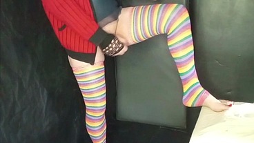 I fuck my boyfriend's ass and he ends up with his cock, anal strapon