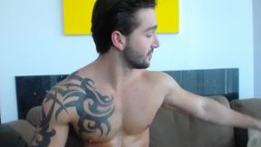 Hot Muscle Tattoo Guy Jerks