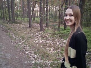 Hawt nymphomaniac in the forest made me cum in her mouth