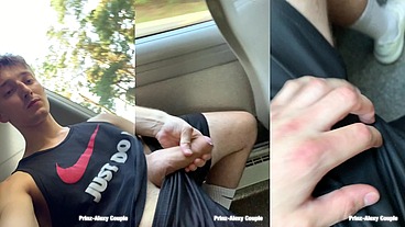 Twink coming home from school masturbates big cock on the bus and make huge cum on the seat