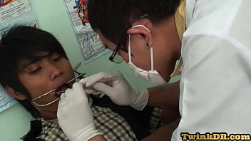Examined Asian twink breeded in missionary by his doctor
