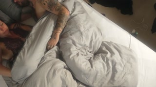 HOT Romantic couple - Nixie wake up Daddy to give him a blowjob and a good start