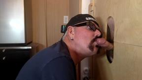 ”Huge Cock Gloryhole Blowjob”