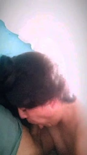 My boyfriend's friend gave me so many kisses that I got horny and sucked his cock