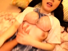 Rio Hamasaki lovely japanese model shows off her big boobs