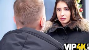 Debt. Monica Wet has unexpected sex with the persistent debt collector