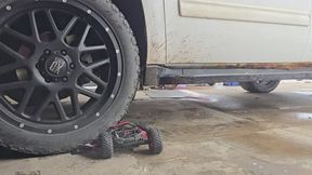 Chrissy toy truck runover pt 2