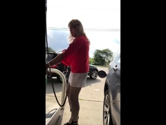 CD Gurl at the Gas Station