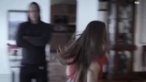 Scared busty housewife fucked by perv intruder