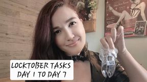 Locktober Chastity Tasks Day 1 to Day 7