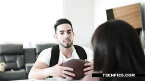 ”Coach's Teen Daughter's Sloppy ch*ke on Star-Player”