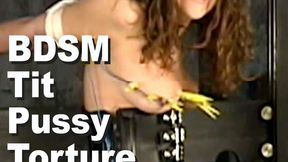 Tara Thomas & Master Len BDSM Tit & Pussy TLEN685A