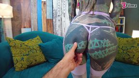 Sexy HIPPIE in Lingerie has wild sex with interviewer