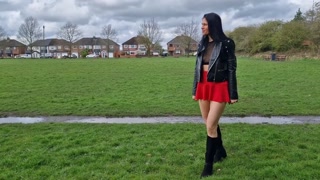 Walking in public with no panties so you can see my pussy. I needed to pee too.