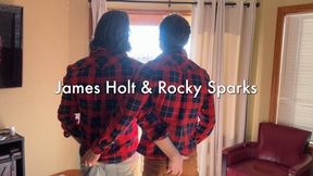 Blowjob for White Socked Footjob