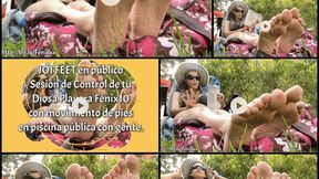 JOI FEET IN PUBLIC POOL