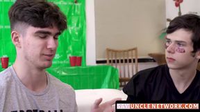 SayUncleNetwork.com - Taboo rimming between twink stepbrothers ends in bareback actio