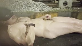 At a Construction Site in the Rain