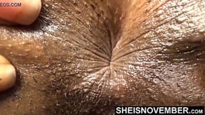 HD Nude Black Shemale Wiggles Shaky Hips &mdash;  Exposes Shaved Pussy&#x270C; And Big Ass&#x1F351; Sphincter Closeup