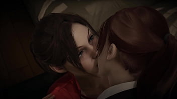 Resident Evil Double Futa - Claire Redfield (Remake) and Claire (Revelations 2) Sex Crossover