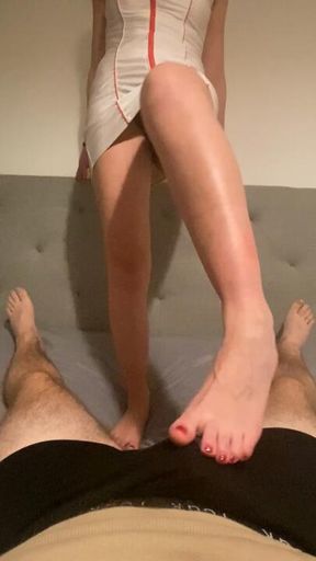 Lucky fan gets a visit from the nurse