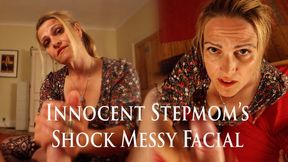 Innocent Stepmom's Shock Messy Facial