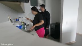 kitchen with latin titties part 1