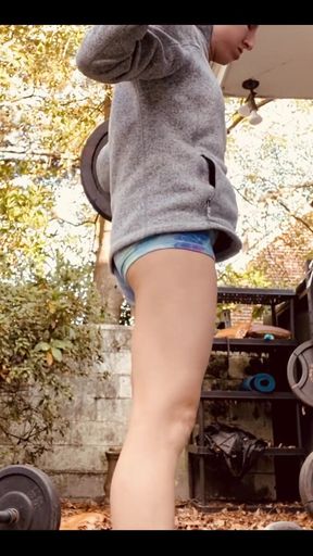 After a Good Squat Warm up It Got Toasty Enough to Go Pantsless on the Step Ups ️‍️