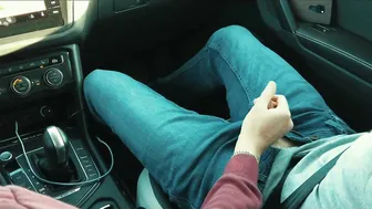 Bearded passenger gets jerked off by Uber driver on highway