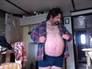 fat guy on a walkway